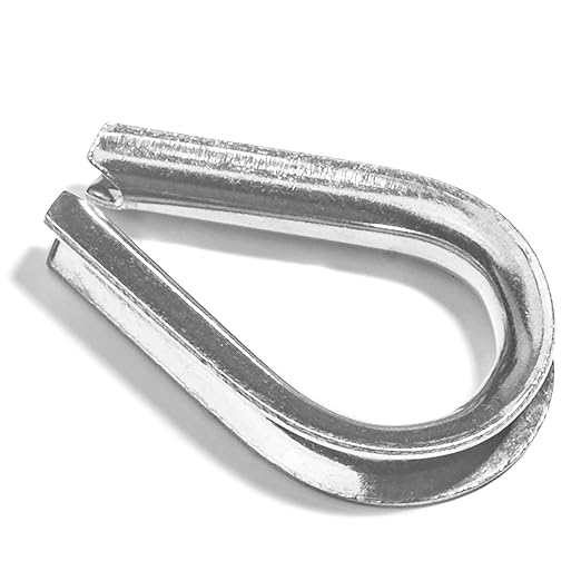 Heavy Duty Stainless Steel Thimbles for 5/8” Cables, T316 Marine Grade – Lot of 10