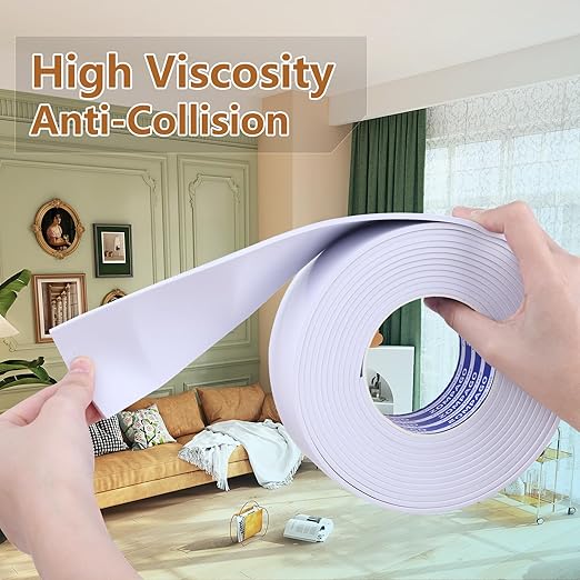 EVA Self - Adhesive Foam Tape |16.4ft Length, 2.4in Widths,White,| Winter - Ready Waterproof, Dustproof, Soundproof Weather Stripping for Windows, Doors & More to Block Chilly Drafts