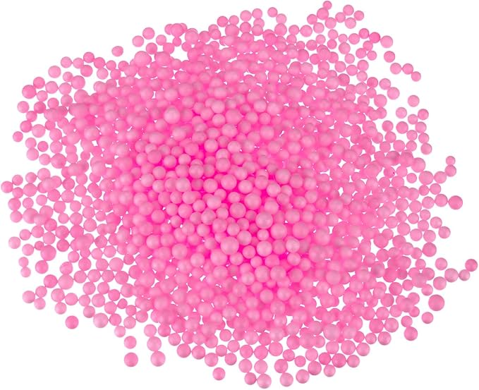 MECCANIXITY Foam Beads Foam Balls 4-6mm for Wedding and Party Decorations, Tiny Packing Balls, Arts DIY Crafts Supplies (Light Pink,1 Pack Approx 5000pcs)