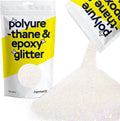 Hemway Polyurethane & Epoxy Resin Glitter 100g / 3.5oz Metallic Crystal Flake Additive for Flooring Jewelry Tumblers Glass Pigment - Microfine (1/256" 0.004" 0.1mm) - Mother of Pearl Iridescent