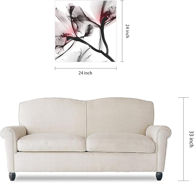 Empire Art Direct Frameless Free Floating Tempered Glass Panel Graphic Wall Art Ready to Hang, 24" x 24", Coral Luster