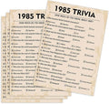 40th Birthday Party Games, 1985 Trivia Games, Birthday Party Supplies for Adults, Fun 1985s Party Game，Pack of 30 Cards