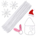 60 PCS White Pipe Cleaners - Bulk Art & Craft Pipe Cleaners Chenille Stem for Creative Home Decoration and Arts Crafts