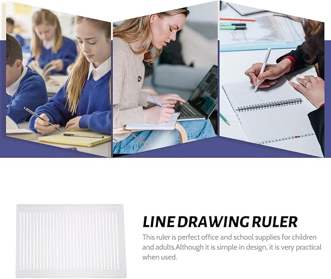 Ciieeo Lettering Stencils Straight Line Stencil Calligraphy Paper Address Stencil for Envelope Small Ruler for journaling Template Ruler Plastic