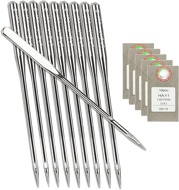 50 PCS Sewing Machine Needles for Brother, Sewing Needles Embroidery Machine Needles for Brother Sewing Machine (100/16-50 Pack)