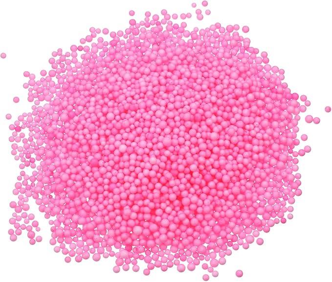 MECCANIXITY Foam Beads Foam Balls 2-3mm for Wedding and Party Decorations, Tiny Packing Balls, Arts DIY Crafts Supplies (Light Pink,1 Pack Approx 8000pcs)