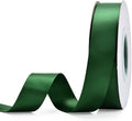 YAMA Green Double Face Satin Ribbon 7/8 Inch 25 Yards Dark Green Ribbon for Gift Wrapping Crafts Wreaths Hair Wedding Bridal Flower Bouquets Arrangement