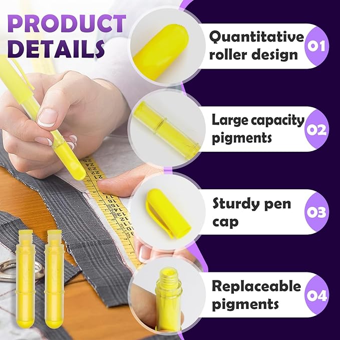 2PCS Sewing Chalk Refill - Yellow