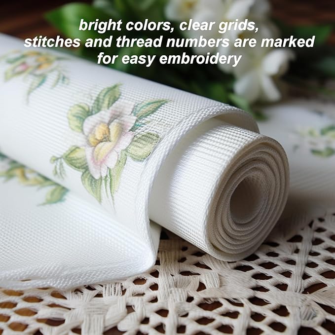 51buyoutgo 11CT Stamped Cross Stitch Kits for Adults - 16x16 in Beginner Embroidery Kit with Funny Easy Washable Deer Pattern, Pre Printed Fabric, Fit for DIY Home Decor, Mom Gifts & Stress Relief