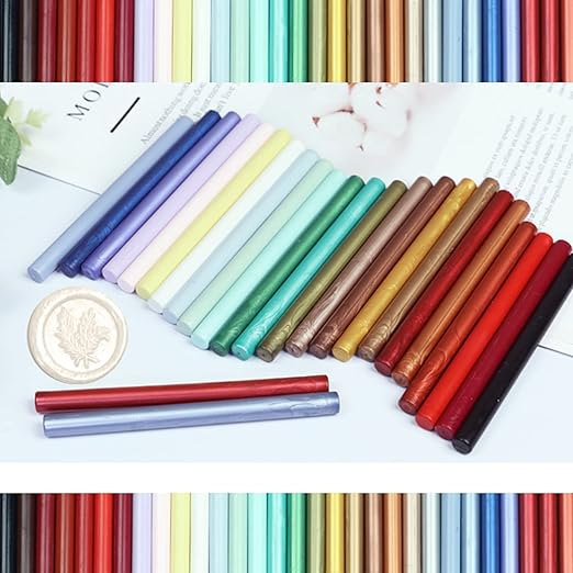 Silver Wax Sealing Sticks - 10pcs for Seal Stamps, Compatible With 0.43'' Glue Gun (Silver)