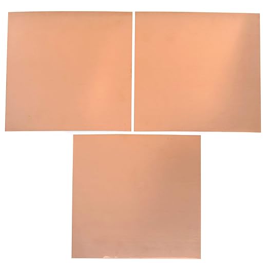 EAGLE 1: 12" x 12" 26 Gauge Sheet Metal Squares (3 Pack Per Order, Multiple Colors) Great for Arts, Crafts, DIY Home or Work Projects (12" X 12", Copper)
