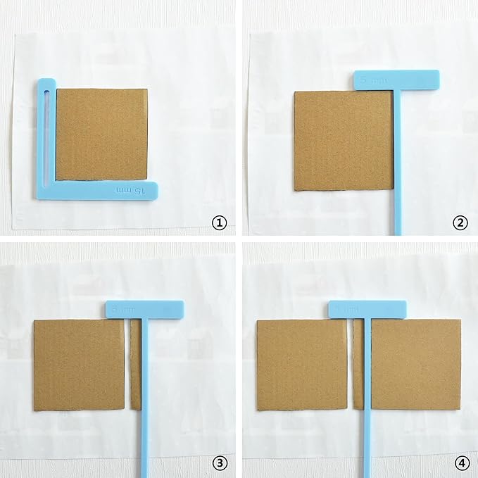 UPTTHOW 6Pcs Bookbinding Easy Scrapbooking Tool for Starter, Complete Great Stencils and Cutter Guide Kit Can Be Made into Notebook Calender Junk Journal Handbook