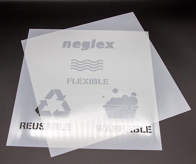 7.5mil Blank Mylar Sheets(10 Pack),12X12 inch Milky Translucent PET Blank Stencils Sheets,Template Material for Cutting Machine, Make Airbrush Stencils, Food-Safe Craft Plastic Sheets