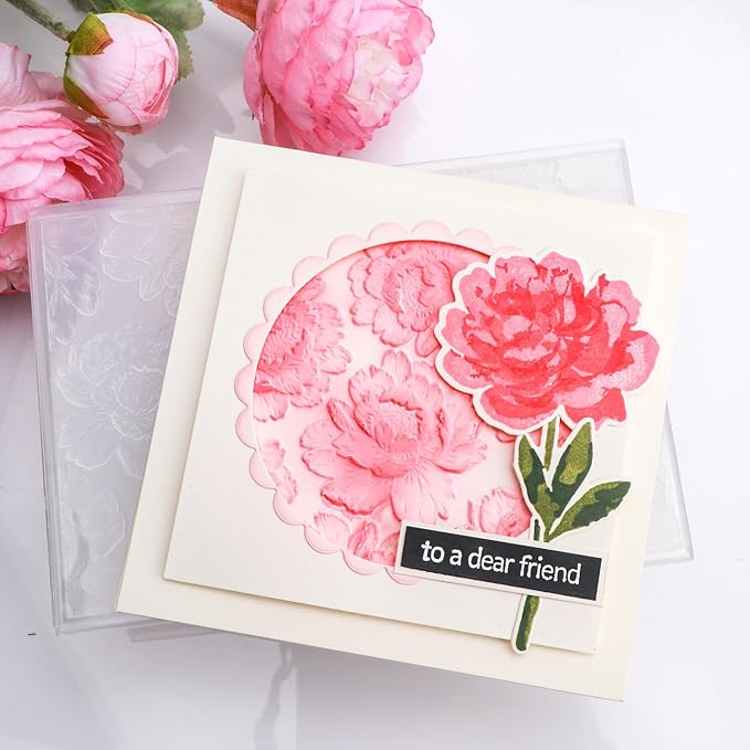 BAOFALI 3D Embossing Folder for Card Making,Beautiful Flower Plastic Texture Fades Embossing Folder Template for Scrapbooking Cardstock Album DIY Decoration Paper Crafting 6.3x4.5inch