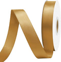 Old Gold Satin Ribbon 7/8" X 50 Yards Solid Color Double Faced Ribbons Perfect for Crafts Wedding Decor Bow Making Arts Sewing and More