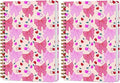 2 PCs Coquette Pink Bows Cherry Journaling Notebooks Trendy Preppy Spiral Notebook Aesthetic Design Gifts for Women Girls Note Books Journals for Writing Hardcover Notebook Office Classroom Supplies