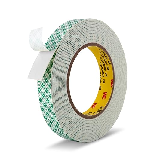 Double Sided Tape Foam Tape 3/4" x 18Ft Made of 3M High Shear Adhesive Mounting Tape with High Temperature Resistance for Interior Exterior Mounting Applications and Home Office Deco