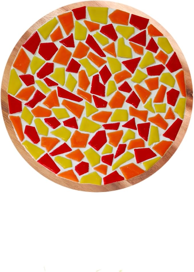 Ceramic Mosaic Tiles for Crafts & Art Projects 200 Grams Vibrant Colors Pieces Fit Together Like a Puzzle Endless Creative Ideas for Mosaic Art DIY Hobbies Small Sizes (Yellow)