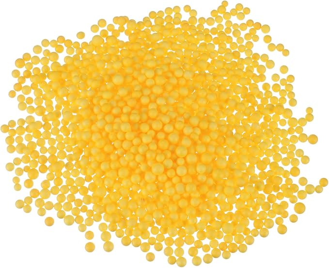 MECCANIXITY Foam Beads Foam Balls 4-6mm for Wedding and Party Decorations, Tiny Packing Balls, Arts DIY Crafts Supplies (Dark Yellow,1 Pack Approx 5000pcs)