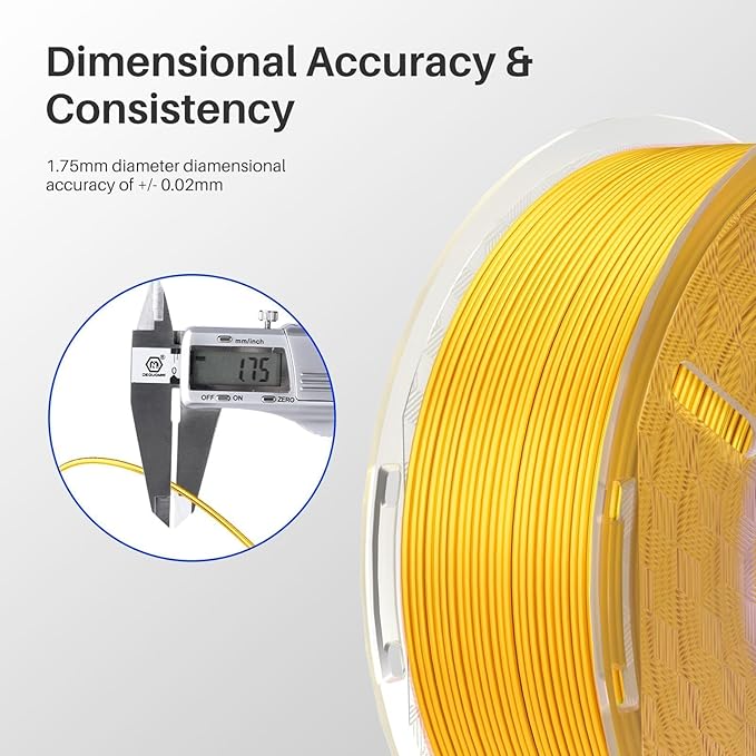 ELEGOO Silk PLA Filament 1.75mm Copper 1KG, 3D Printer Filament Dimensional Accuracy +/- 0.02mm, 1kg Spool(2.2lbs) Fits for Most FDM 3D Printers