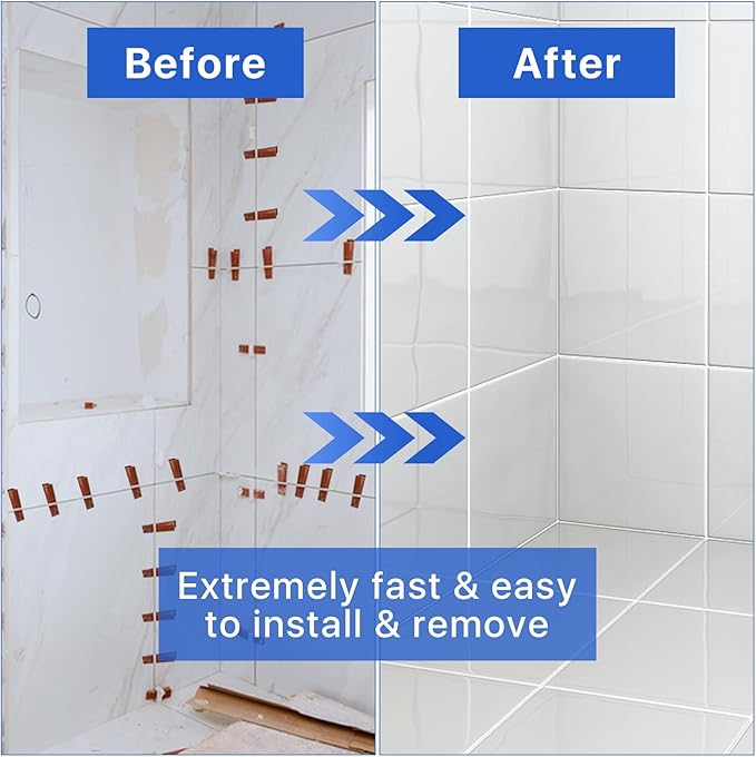 Tile Leveling System Clips Spacers Tile Leveler Clips DIY Tile Leveler Spacers 1000 Pcs 1/32" (1mm) for Professional Ceramic Tile and Stone Installation (1000 1/32")
