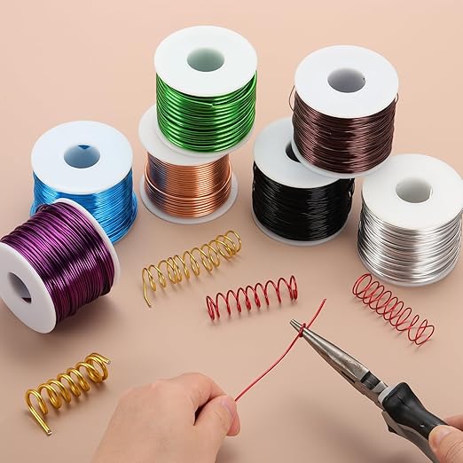 MECCANIXITY 20 Gauge Anodized Aluminum Craft Wire Bendable Bonsai Training Wire 771 Feet 0.8mm for Sculpting Crafts Wreath Floral Beading Jewelry Making, Red