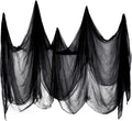 Boao Halloween Cheese cloth 39.37 x 393.7 Inch Black Cheesecloth Roll for Crafts Large Cotton Muslin Gauze Fabric for Halloween Outdoor & Indoor Spooky Decoration