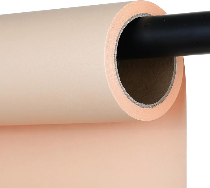 Seamless Photography Background Paper Roll, Blue Photo Paper Backdrop for Photography, Video and Streaming (Ivorine, 53" x16')