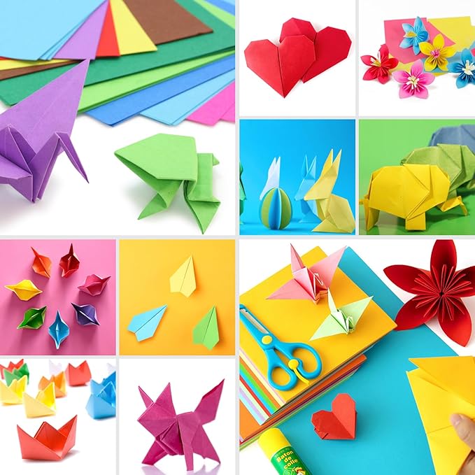 Granhoolm 300 Sheets Origami Paper,20 Colors Origami Paper 8x8,Double Sided Color Oragami Papers for Paper Artists,Craft Enthusiasts,Kids DIY School Arts Crafts