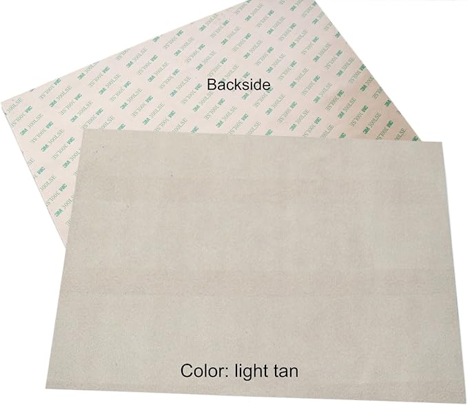 Premium Quality Suede Sheets 8.5"x12" with Super-Strong self-Adhesive Backing. Ideal for Making Peel-and-Stick (self-Stick, Stick-on) Soles for Dance Shoes, [SUEDE-DIY-r01].