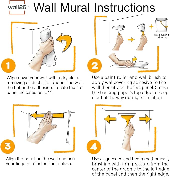 wall26 Wall Sticker/Wall Mural Metal Background, Not Peel and Stick, Non-Woven Wallpaper Decorative for Bedroom, Living Room, Office - 96x144 inches