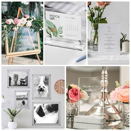 10 Pack 12”x16” x0.04” Clear PET/Plexiglass Sheet, INDSTONE Transparent Flexible Plastic Sheet 12x16, Clear Plastic Sheet for Crafts, Picture Frames, Painting, Sign Blank