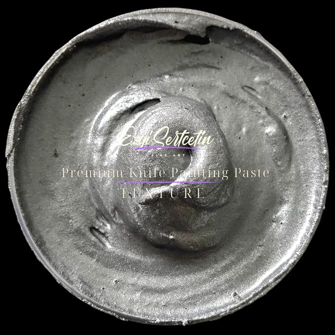 Premium Palette Knife Painting Paste|Texture Paste|Authentic Bright Colors|Ready to Use|Easy to Apply| 6oz (Gray)