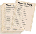 QUPT 40th Birthday Party Games, Music of 1985 Games, Birthday Party Supplies for Adults, Fun 1985s Party Game，Pack of 30 Cards