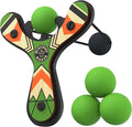Mighty Fun! - Mischief Maker® Wooden Slingshot - Classic Series - Real Wood Slingshot for Kids, 4 Soft Foam Balls and Storage Bag - Ages 4+ (Green)