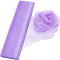 Crystal Organza Tulle Sheer Fabric Backdrop Curtains for Wedding Baby Shower Birthday Party Event Decor, 19” by 30 Yard (Purple)