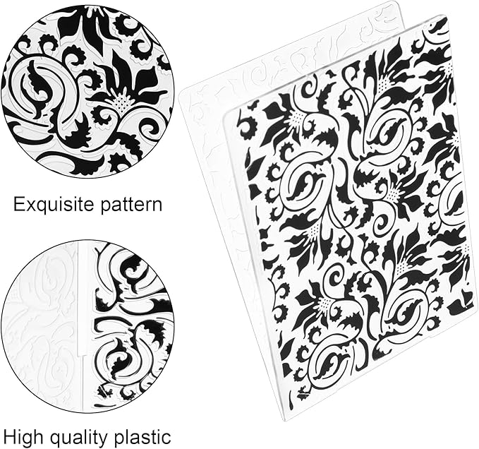 20 Pcs Embossing Folders for Card Making, DIY Craft Template Embossing Stencil Plastic Paper Card Decorating Mold Folder for Scrapbook Photo Album DIY Craft Making, 5.9 x 4.1 Inch (Vintage)