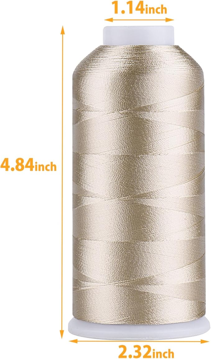 Simthread Rayon Embroidery Thread 5500 Yards, 40wt 100% Rayon Viscose for Commercial and Domestic Machines - Pussywillow 1060