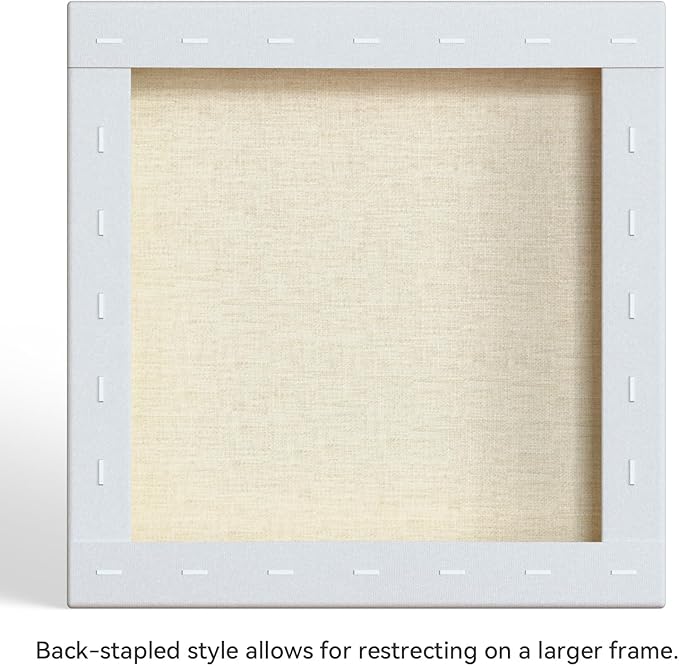 PHOENIX 12x12 Inch 2 Pack Gallery Canvas - 1.5 in Thick Square Canvases for Painting - Deep Edge 100% Cotton 11 Oz. Gesso Primed White Blank Professional Canvas Oil & Acrylic Paints