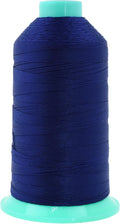 Mandala Crafts Bonded Nylon Thread Dark Blue Heavy Duty Sewing Threads - 1250 YDs Size 138 420D T135 Tex 135 Thread for Leather Jeans Weaving Outdoor Marine Upholstery Threads