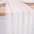 10ft White Chiffon Table Runner 30 x 120 Inches Romantic Sheer Table Runners for Wedding Party Bridal Baby Shower Birthday Holiday Decorations