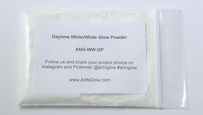 Glow in The Dark Pigment Powder - Neutral and Fluorescent Color for Art Painting, Fine Art, Nail Art Paint, and DIY Crafts - Long Lasting 10+ Color Options - Neutral White - (30 Grams/1 Ounce)