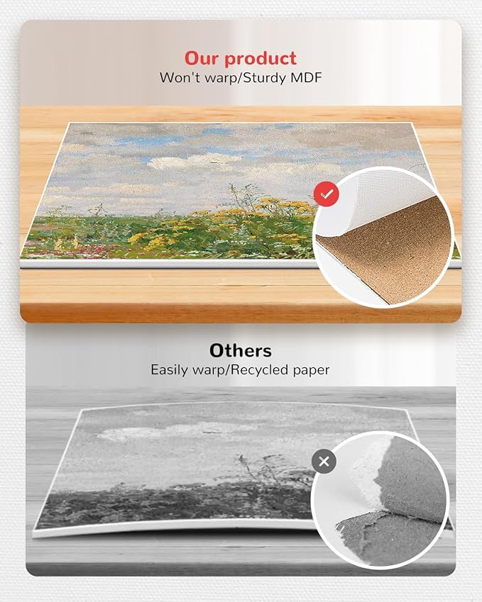 Canvas Boards 24 Pack, 9x12 Inch Painting Canvas Panels, 100% Cotton White Blank Art Supplies for Acrylics Oil Watercolor Tempera Paints