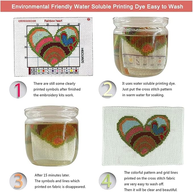 Leczany Cross Stitch Stamped Kit for Adults or Kids - Winter Dawn | DIY Embroidery Starter Patterns Craft Kit Needlepoint for Beginner | 11CT, 3 Strands | 13.4x17.3 inches
