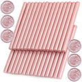 Rose Gold Wax Seal Sticks, 30pcs Sealing Wax Sticks, HOSEALING Glue Gun Wax Seal Sticks for Wax Seal Stamp, Premium Sealing Wax for Wedding Invitations, Letter, Envelope (Mini Size)