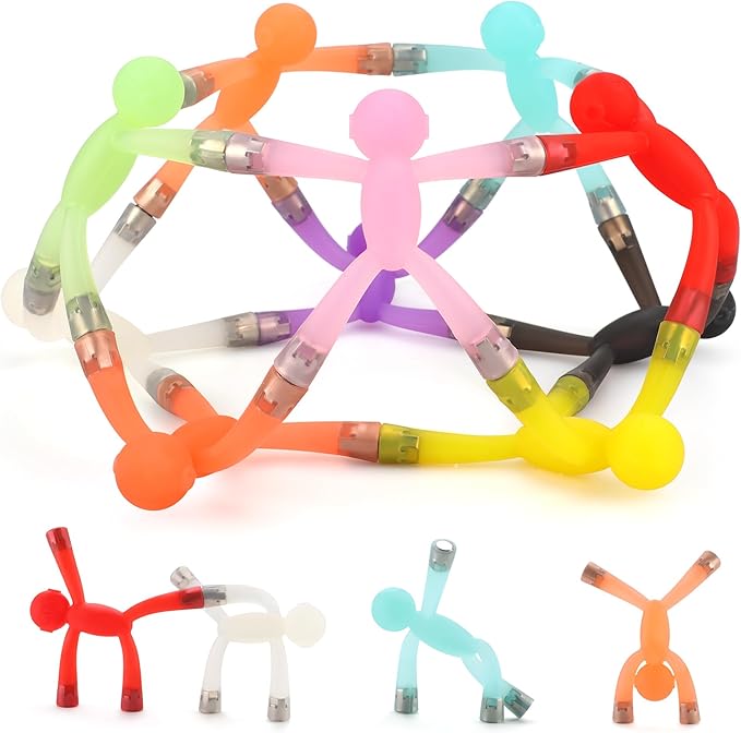 Boxgear Magnet Men – 10-Piece Magnetic Travel Toys: Magnetic Kids Toys, Road Trip Toys for 1-3 | Easter Basket Stuffers for Kids