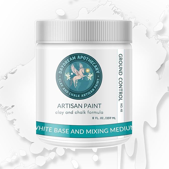 Daydream Apothecary Premium Chalk Style Paint for Furniture, Home Décor, Wood, DIY Interior Projects, Quick Dry, No Prep or Prime Needed, Matte White - 8oz
