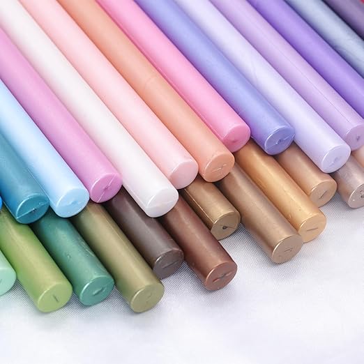 Light Pink Wax Seal Sticks, 30pcs Sealing Wax Sticks, HOSEALING Glue Gun Wax Seal Sticks for Wax Seal Stamp, Premium Sealing Wax for Wedding Invitations, Letter, Envelope (Mini Size)