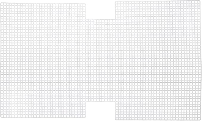 MECCANIXITY 4Pcs Plastic Mesh Canvas Sheet 4 Count 43.5 cm/ 17.1" for Crochet Bag Making Handbag Blank Canvas for Embroidery Needlepoint, Bag, Knit Crochet Mesh, White
