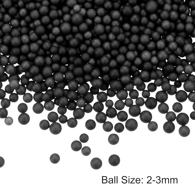 MECCANIXITY Foam Beads Foam Balls 2-3mm for Wedding and Party Decorations, Tiny Packing Balls, Arts DIY Crafts Supplies (Black,1 Pack Approx 8000pcs)